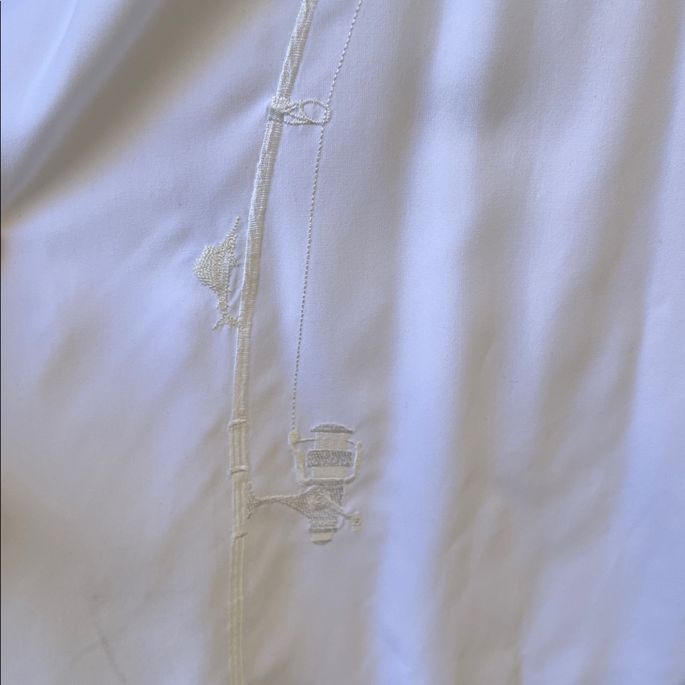 BAMBOO CAY White Shirt with Marlin Embroidery Mens 3XL modal blend - Picture 13 of 17